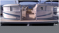 One of our High performance pontoon boats